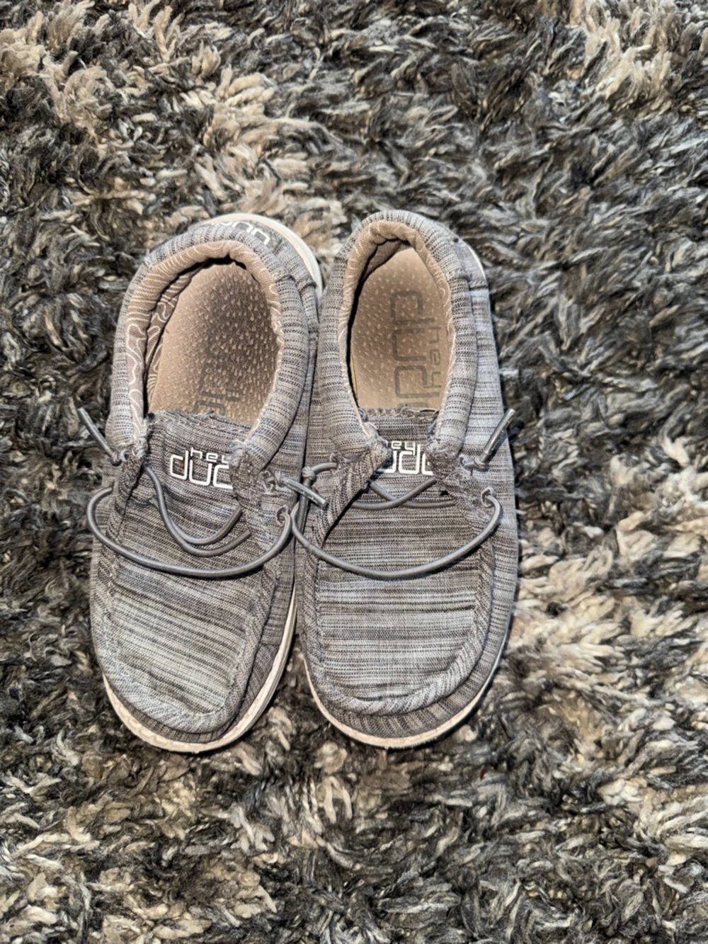 Hey Dude Kids Grey Knit Slip-On Sneakers
